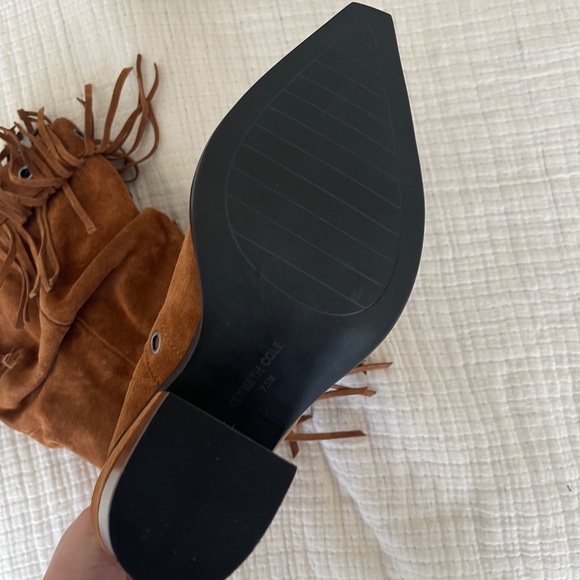Kenneth Cole Brown Fringe Boots - Picture 2 of 2